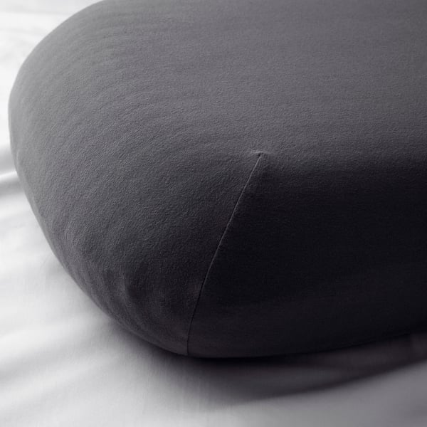 TÖCKENFLY Federa per cuscino ergonomico, grigio, 29x43 cm