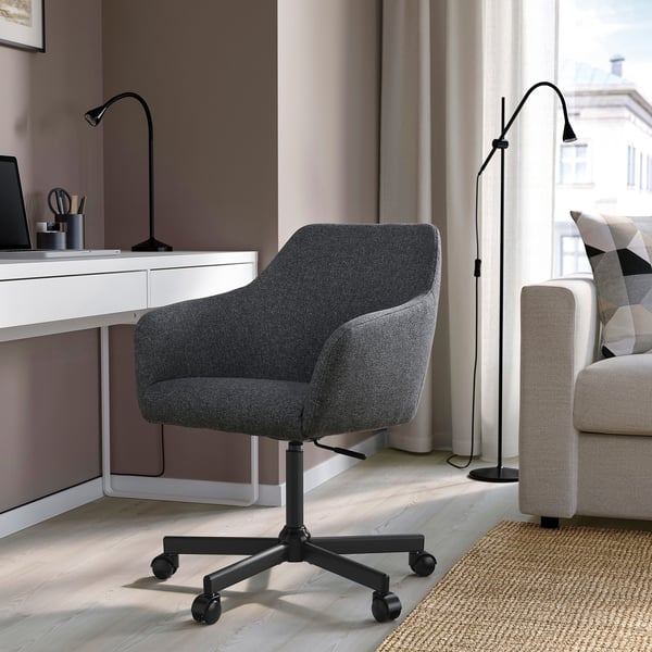 TOSSBERG / MALSKÄR Sedia girevole, Gunnared grigio scuro/nero