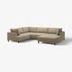 UPPÅKRA Divano a U, 4,5 posti, con chaise-longue, destra/Johanneshov marrone-beige