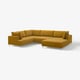 UPPÅKRA Divano a U, 4,5 posti, con chaise-longue, destra/Samsala ambra