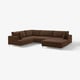 UPPÅKRA Divano a U, 4,5 posti, con chaise-longue, destra/Samsala marrone scuro