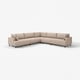 UPPÅKRA Divano componibile angolare 6 posti, Samsala grigio-beige