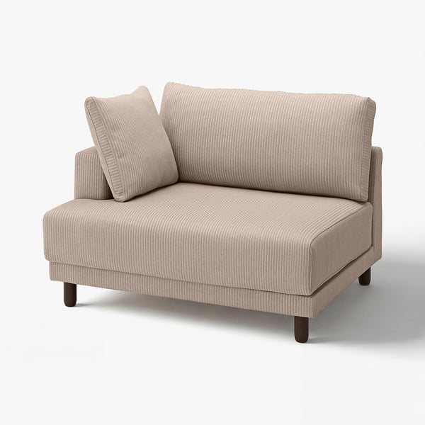 UPPÅKRA Elemento a 1,5 posti, con bracciolo sinistro/Samsala grigio-beige