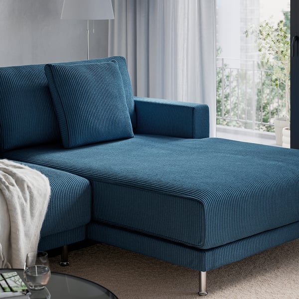 UPPÅKRA Elemento chaise-longue, con bracciolo destro/Samsala blu scuro