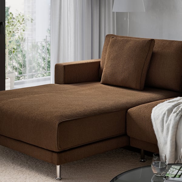 UPPÅKRA Elemento chaise-longue, con bracciolo sinistro/Samsala marrone scuro