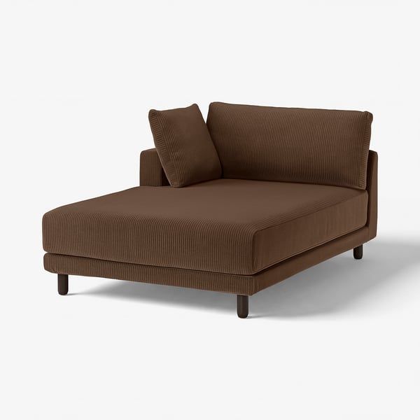 UPPÅKRA Elemento chaise-longue, con bracciolo sinistro/Samsala marrone scuro