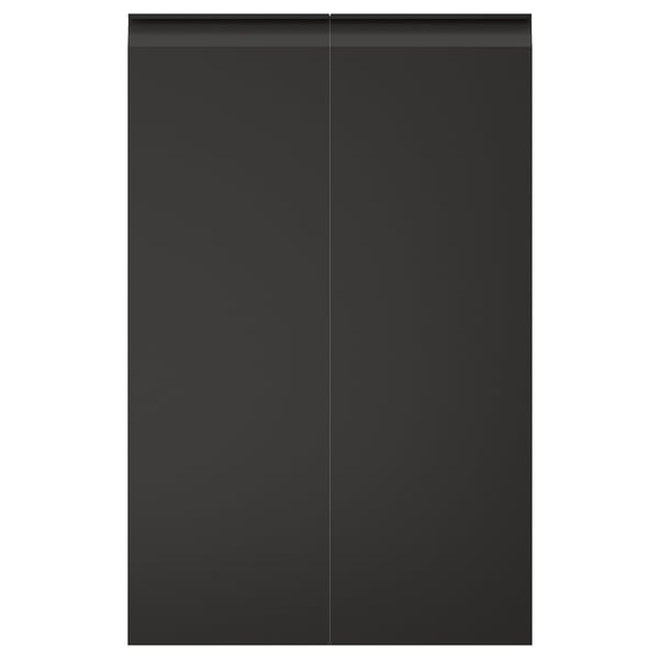UPPLÖV Set 2 ante per mobile base angolare, destro/opaco antracite, 25x80 cm