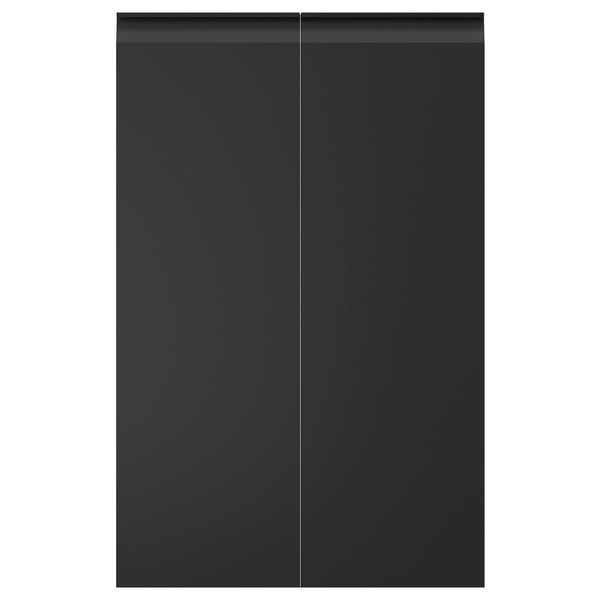 UPPLÖV Set 2 ante per mobile base angolare, sinistro/opaco antracite, 25x80 cm