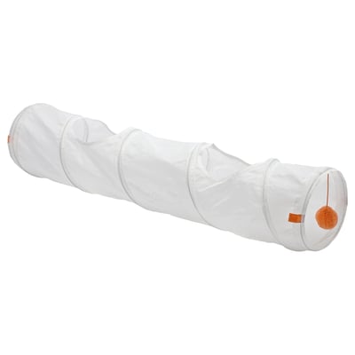 UTSÅDD Tunnel gioco per gatti, bianco/arancione