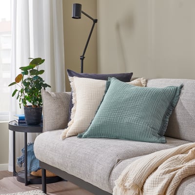 VALLKRASSING Fodera per cuscino, grigio azzurro chiaro, 50x50 cm