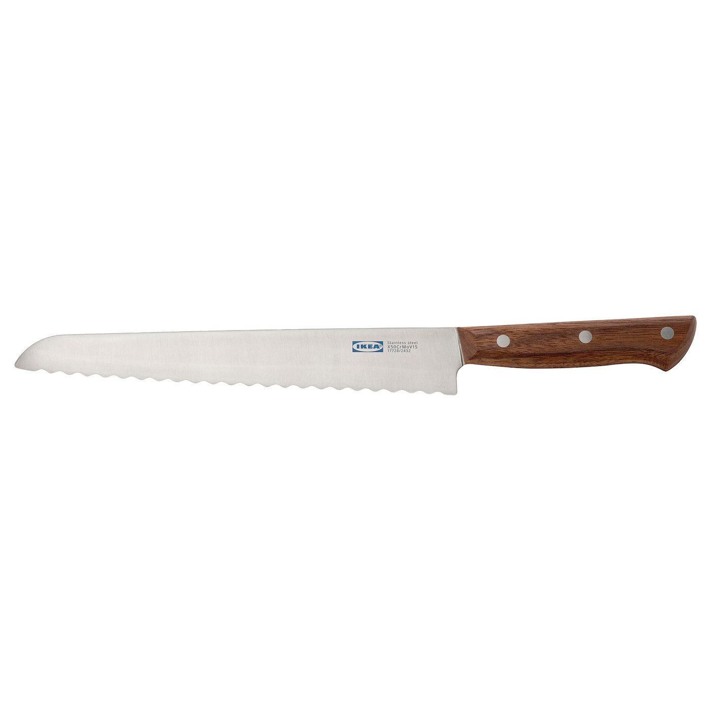 VARDAGEN Coltello da pane, inox/noce, 23 cm