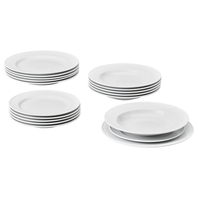 VARDAGEN Servizio 18 pezzi, bianco