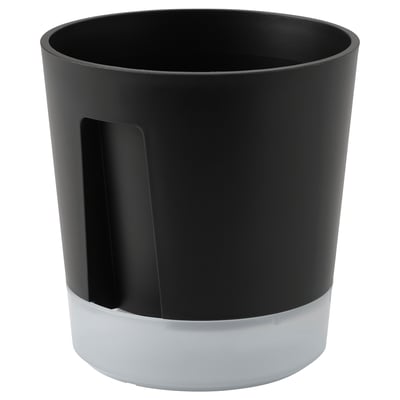 VÅRDTRÄD Vaso a riserva d'acqua, da interno/esterno trasparente/antracite, 12 cm