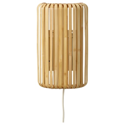 VARPTROSS Lampada da parete, bambù, 30 cm