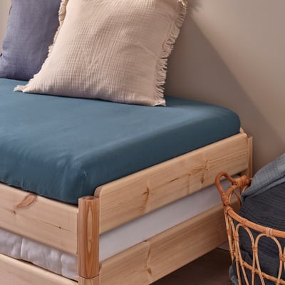 VÅRVIAL Lenzuolo con angoli p letto divano, blu, 80x200 cm