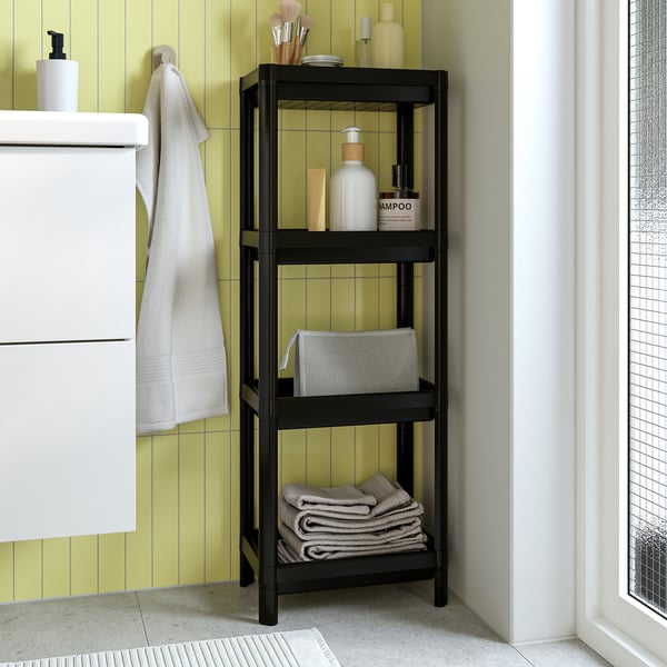 VESKEN Scaffale, nero, 37x23x101 cm