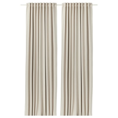 VILBORG Tenda semioscurante, 2 teli, beige/con nastro arricciatende, 145x300 cm