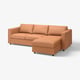 VIMLE Divano a 3 posti, con chaise-longue/Grann/Bomstad ocra bruna
