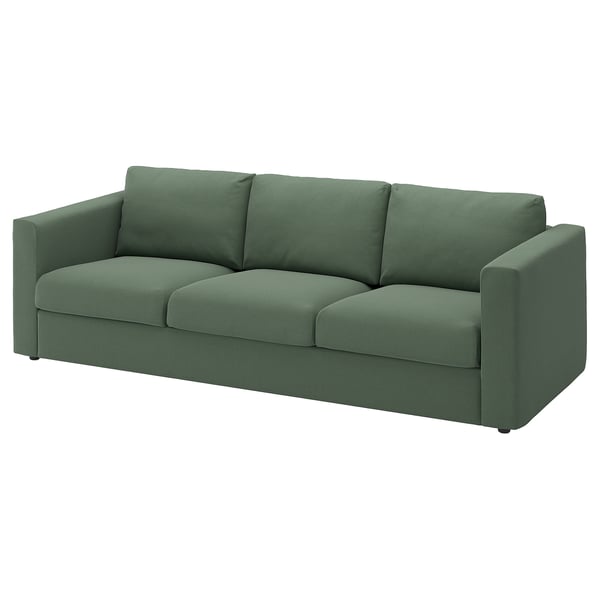 VIMLE Divano a 3 posti, Knäbäck grigio-verde