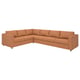 VIMLE Divano angolare a 5 posti, Grann/Bomstad ocra bruna