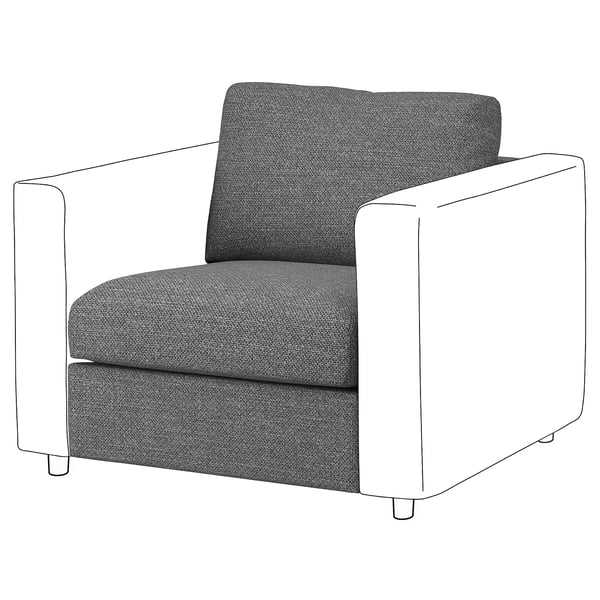 VIMLE Elemento a 1 posto, Lejde grigio/nero