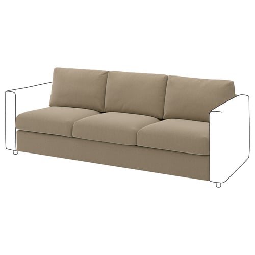 VIMLE Elemento a 3 posti, Johanneshov marrone-beige