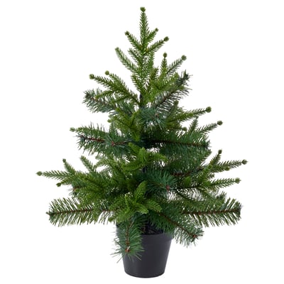 VINTERFINT Pianta artificiale in vaso, da interno/esterno/albero di Natale verde, 12 cm