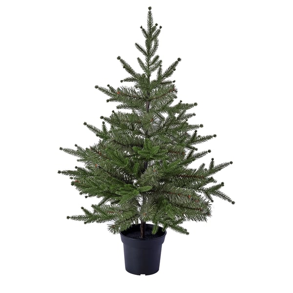 VINTERFINT Pianta artificiale in vaso, da interno/esterno/albero di Natale verde, 15 cm