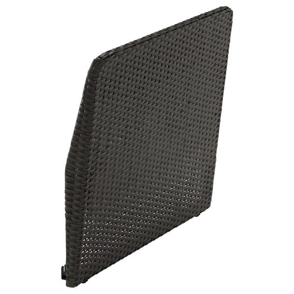VITTSKÄR Schienale divano componib, esterno, plastica effetto rattan da esterno/grigio scuro