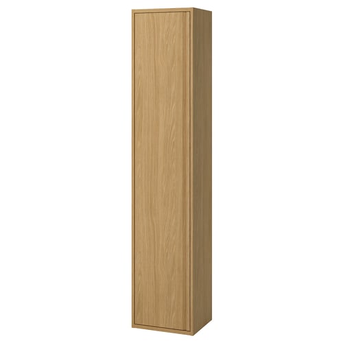 ÄNGSJÖN Mueble alto con puerta, efecto roble, 40x35x195 cm
