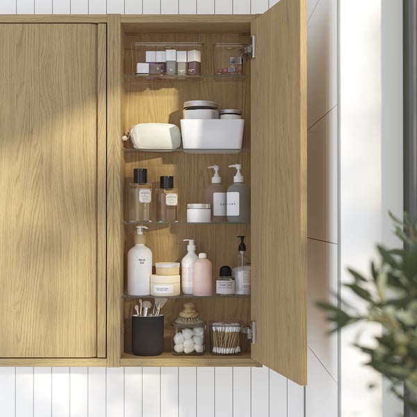 ÄNGSJÖN Mueble mural, efecto roble, 40x15x95 cm