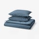 ÄNGSLILJA Funda plumón con 2 fundas almohada, azul oscuro, 240x220/50x60 cm