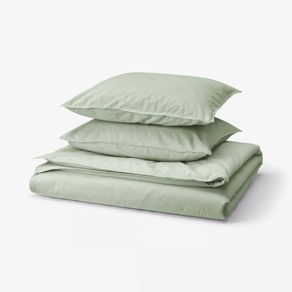 ÄNGSLILJA Funda plumón con 2 fundas almohada, menta, 240x220/50x60 cm