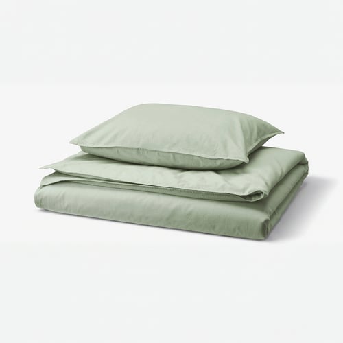 ÄNGSLILJA Funda plumón con funda almohada, menta, 150x200/50x60 cm