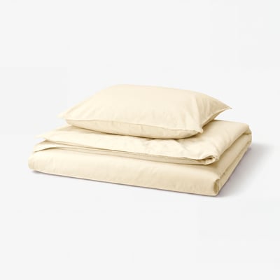 ÄNGSLILJA Funda plumón con funda almohada, natural, 150x200/50x60 cm