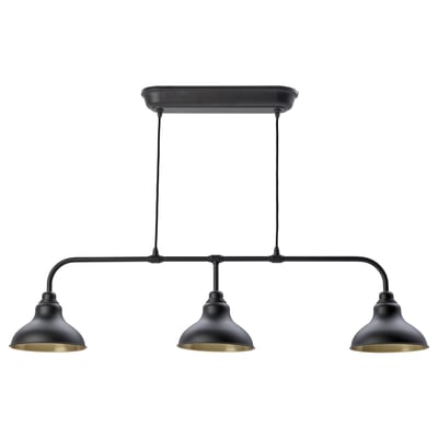 AGUNNARYD Lámpara de techo, 3 luces, negro, 122 cm