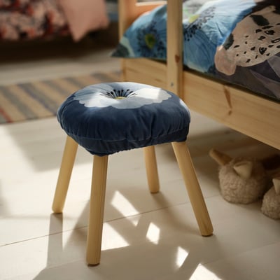 ALPTALL Funda para piso, azul/flores, 30 cm