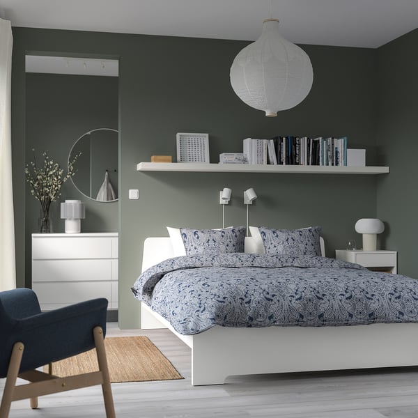 ASKVOLL Estructura de cama, blanco, 160x200 cm