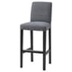 BERGMUND Silla bar, negro/Gunnared gris, 75 cm