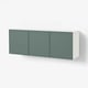 BESTÅ Buffet, blanco/Krukmakare gris oscuro-verde, 180x42x64 cm