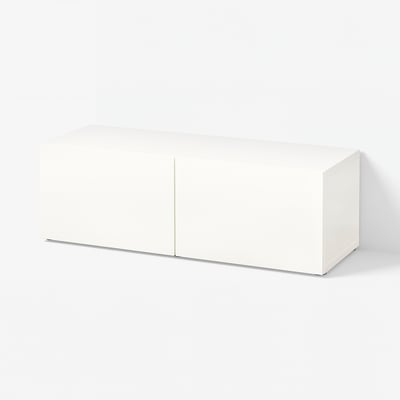 BESTÅ Gabinete, blanco/Lappviken blanco, 120x42x38 cm