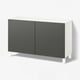 BESTÅ Gabinete, blanco/Lappviken/Stubbarp Gris oscuro, 120x42x74 cm