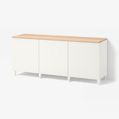 BESTÅ Gabinete, blanco/Sutterviken/Kabbarp blanco, 180x42x76 cm