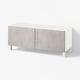 BESTÅ Rack de TV, blanco Kallviken/Stubbarp/gris claro, 120x42x48 cm