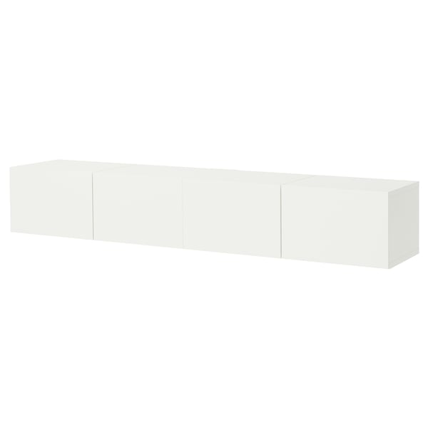 BESTÅ Rack de TV, blanco/Lappviken blanco, 240x42x38 cm