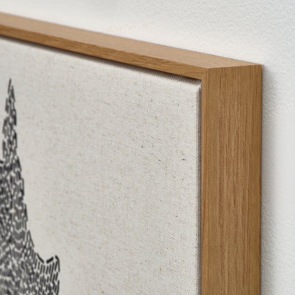 BLODFLÄDER Cuadro, hojas negras, 40x50 cm