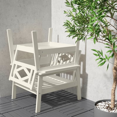 BONDHOLMEN Sitial de terraza, blanco/beige