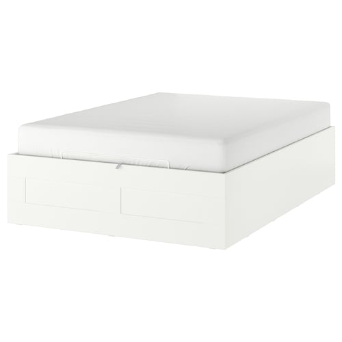 BRIMNES Cama baúl, blanco, 140x200 cm