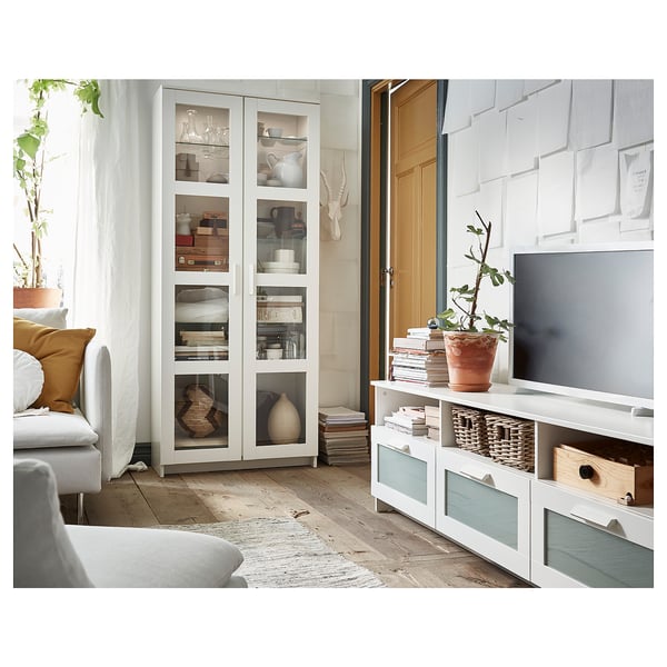 BRIMNES Rack de TV, blanco, 180x41x53 cm