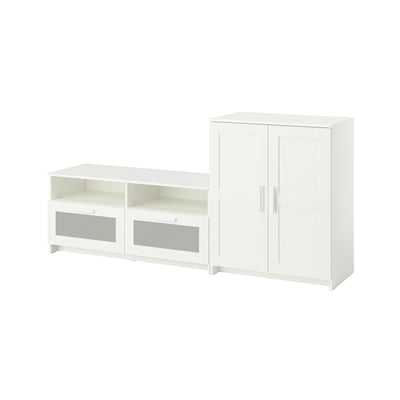 BRIMNES Rack de TV, blanco, 200x41x95 cm